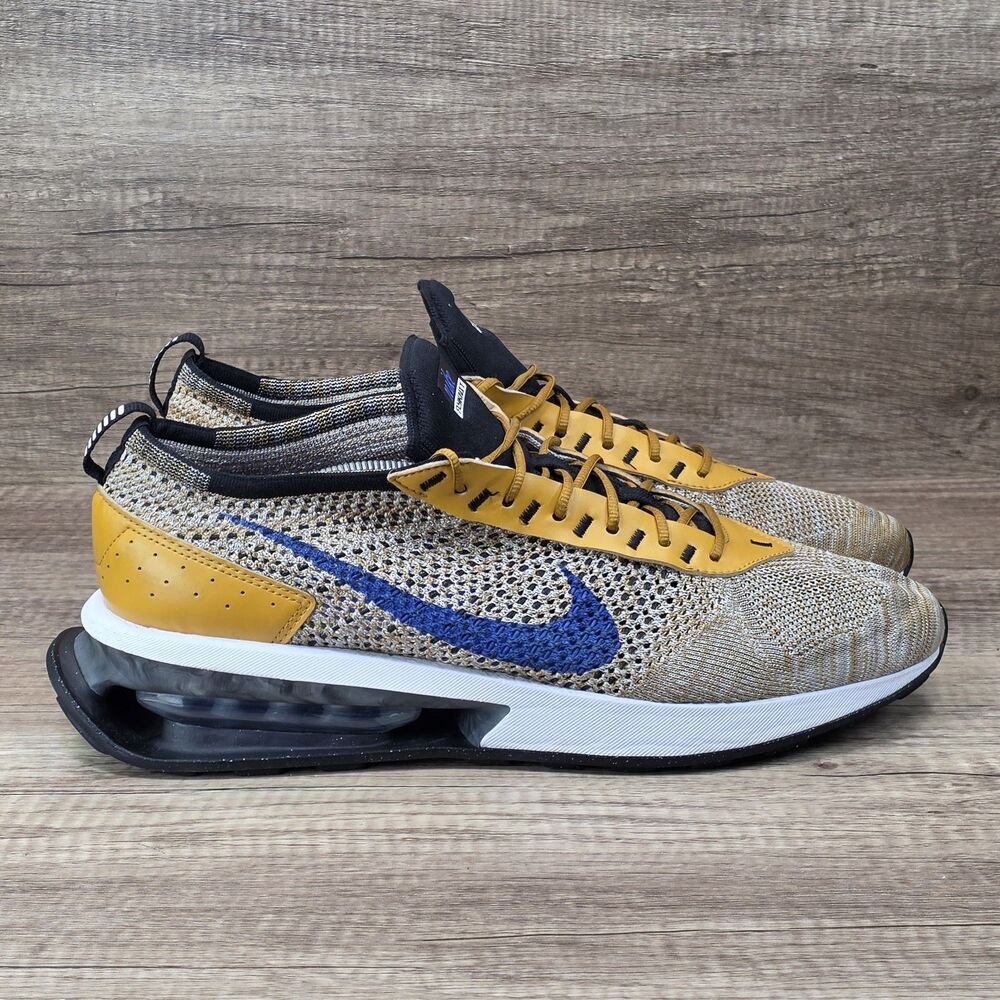 Nike Air Max Flyknit Racer Men's Size 13 Elemental Gold Running Shoes FD2764-700